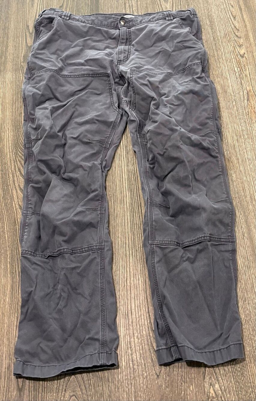 Carhartt Men's Relaxed Straight Rigby Double-Front Dungaree Pants Gray Sz 40x32